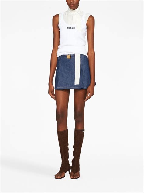 miu miu jeans skirt|mini miu skirts.